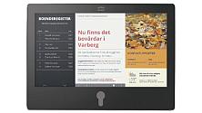 Exempel på hur den nya informationstavla kommer se ut.