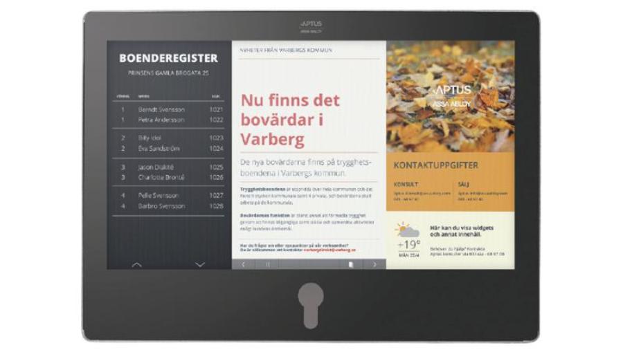 Exempel på hur den nya informationstavla kommer se ut.